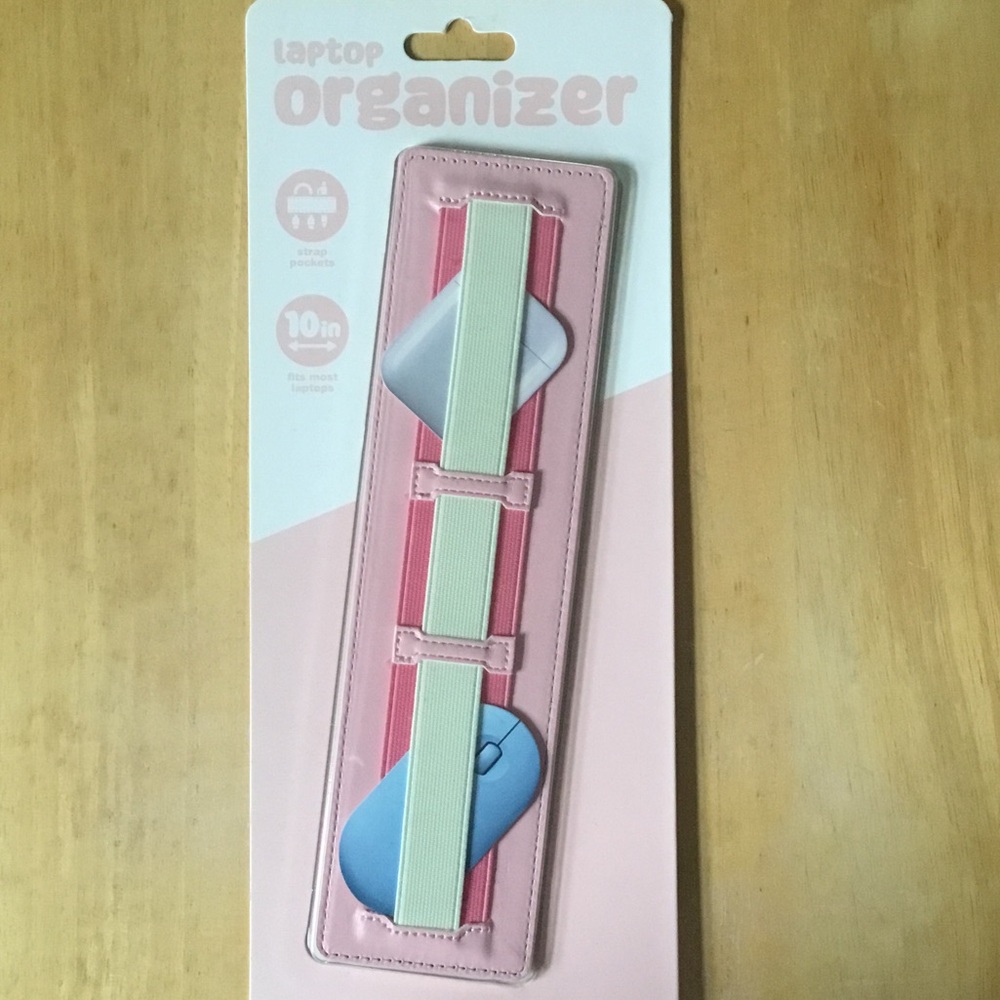 Vivitar Pink Laptop Organizer with Elastic Straps